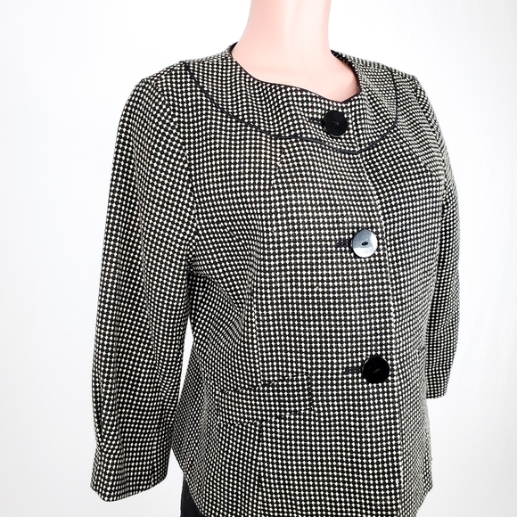 Harve Benard Blazer Black and White Size Large - Picture 4 of 8